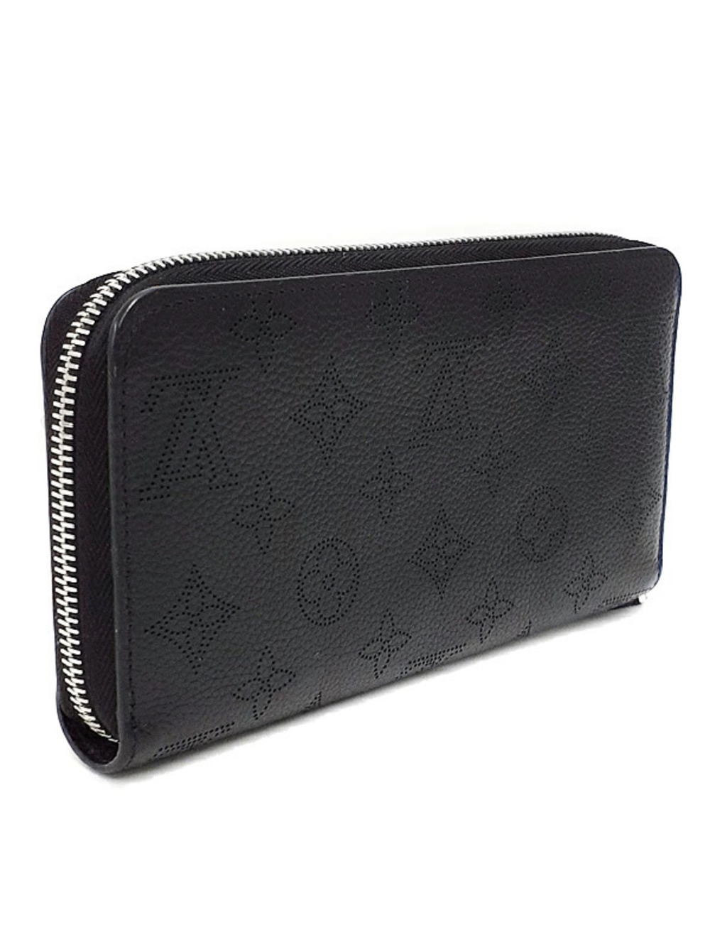 Louis Vuitton Zipper Mahina Wallet Zippy Long Round Black